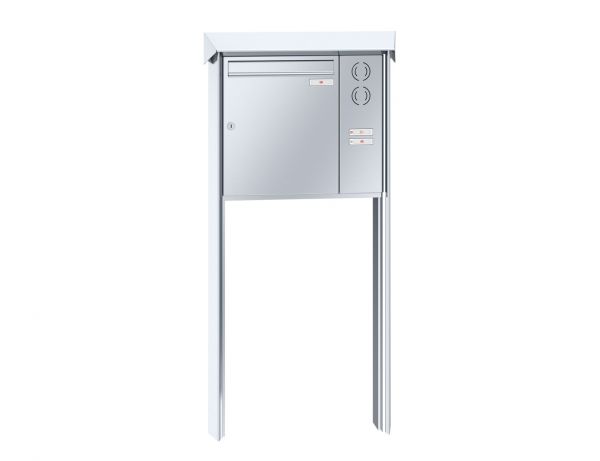 Renz Briefkastenanlage Prisma 1-teilig 370x440x145 mm Edelstahl mit Inst.-Kasten rechts