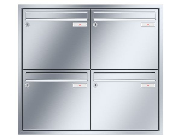 Renz Unterputz Eckrahmen | 10-0-25906 | 4-teilig 370x330x100 Edelstahl