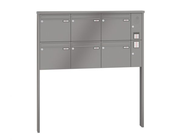 Renz Briefkastenanlage Tetro 6-teilig 370x330x100 mm lackiert mit Inst.-Kasten rechts