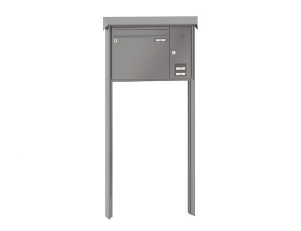 Renz Briefkastenanlage Prisma 1-teilig 370x330x100 mm lackiert mit Inst.-Kasten rechts