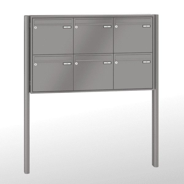 Renz Briefkastenanlage Quadra 6-teilig 370x330x145 mm lackiert
