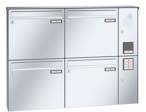 Renz Aufputz Basic | 10-0-35021 | 4-teilig 370x330x145 Edelstahl