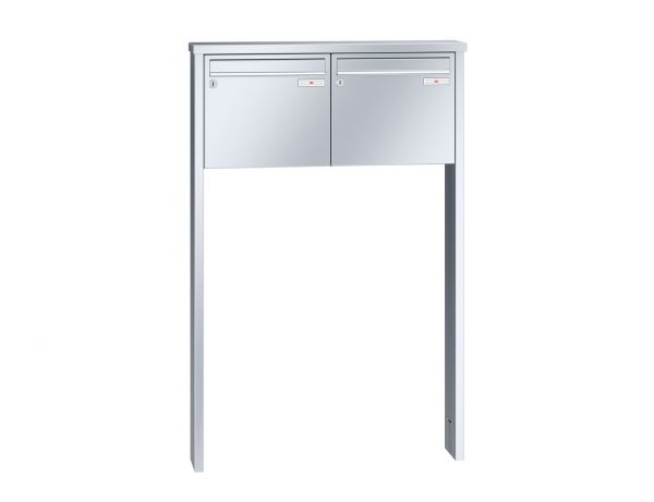 Renz Briefkastenanlage Tetro 2-teilig 370x330x145 mm Edelstahl