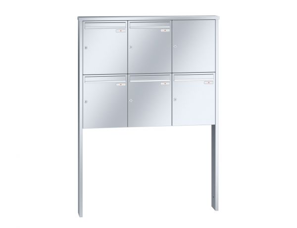 Renz Briefkastenanlage Tetro 5-teilig 370x440x145 mm Edelstahl