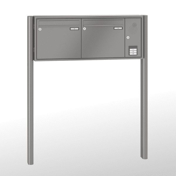 Renz Briefkastenanlage Quadra 2-teilig 370x330x145 mm lackiert mit Inst.-Kasten rechts
