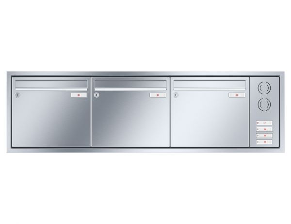 Renz Unterputz Eckrahmen | 10-0-35140 | 3-teilig 370x330x145 Edelstahl, IK rechts